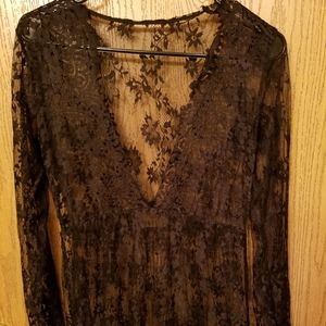 Long Sheer Black Dress